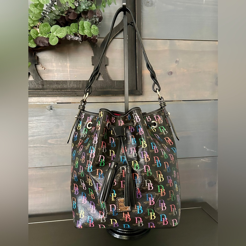 Dooney & Bourke DB75 Multi Print Tasha Drawstring